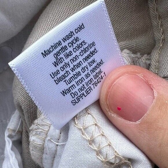 St. John’s Bay plus size high waisted Tan Bermuda shorts with pockets - Picture 9 of 10